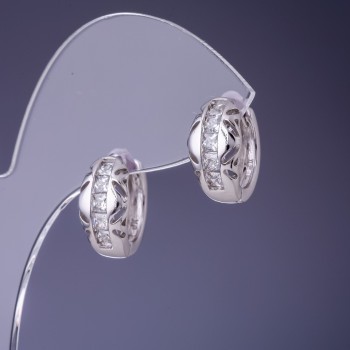 Discount! Xuping 8x15mm Rhodium-Plated Earrings