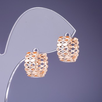 Earrings Xuping Infinity 14x7mm '18K Gold Plating'