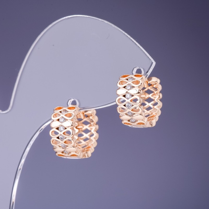 Earrings Xuping Infinity 14x7mm '18K Gold Plating'