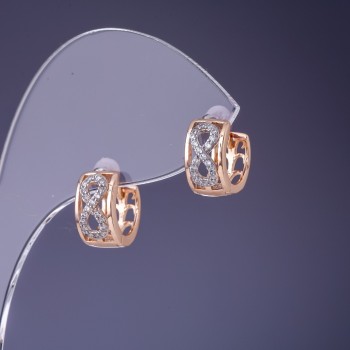 Discount! Xuping Infinity Earrings 12×6 mm "18K Gold"