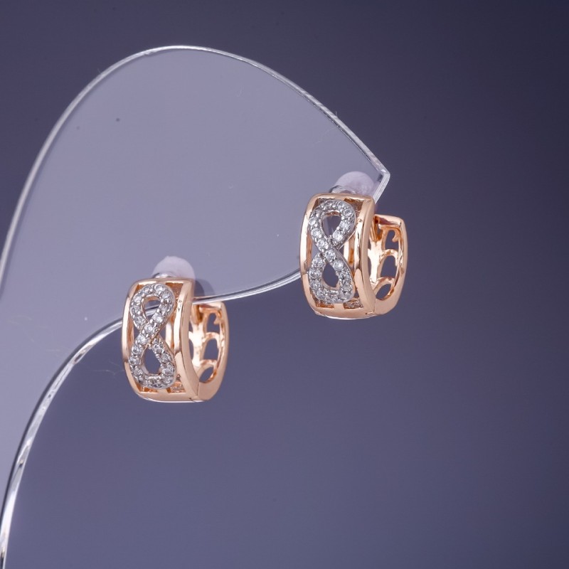 Discount! Xuping Infinity Earrings 12×6 mm "18K Gold"