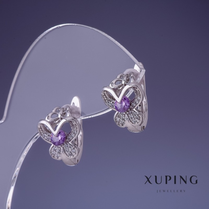 Xuping rhodium earrings 15x11mm