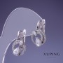 Discount! Xuping Earrings 20x12mm Rhodium