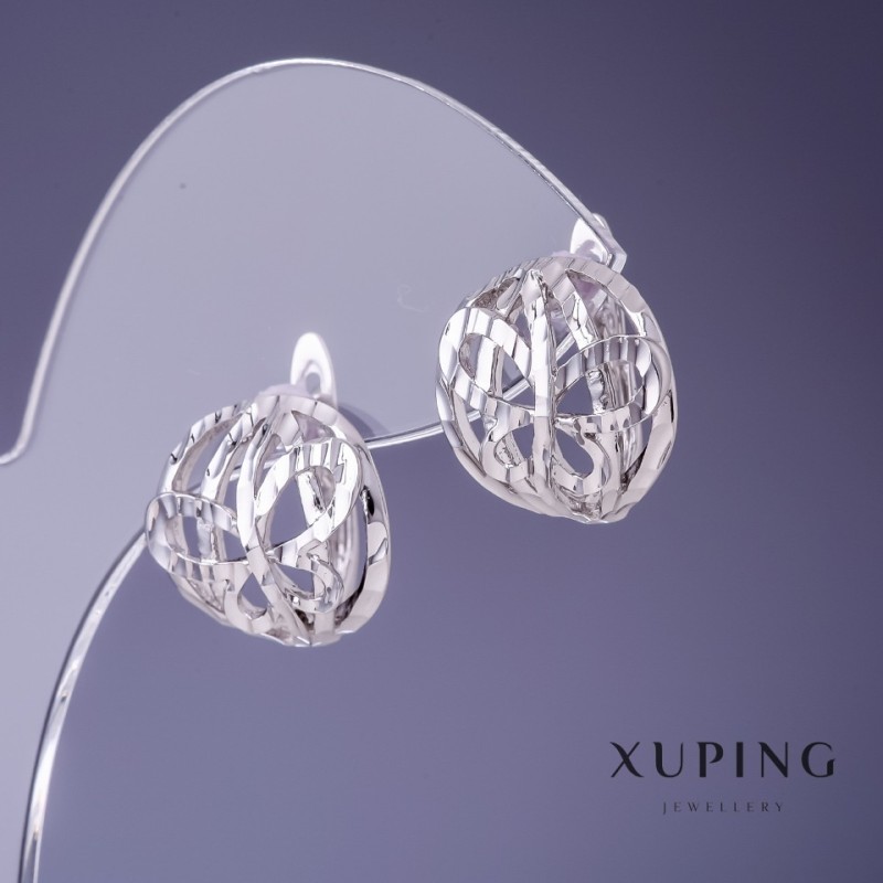 Xuping Rhodium-plated Earrings 14x15 mm