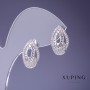 Discount! Xuping 10x17mm rhodium earrings