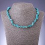 Natural stone necklace 'Turquoise' (howlite) chip beads, 8 mm diameter, length 45 cm +/- with extender chain