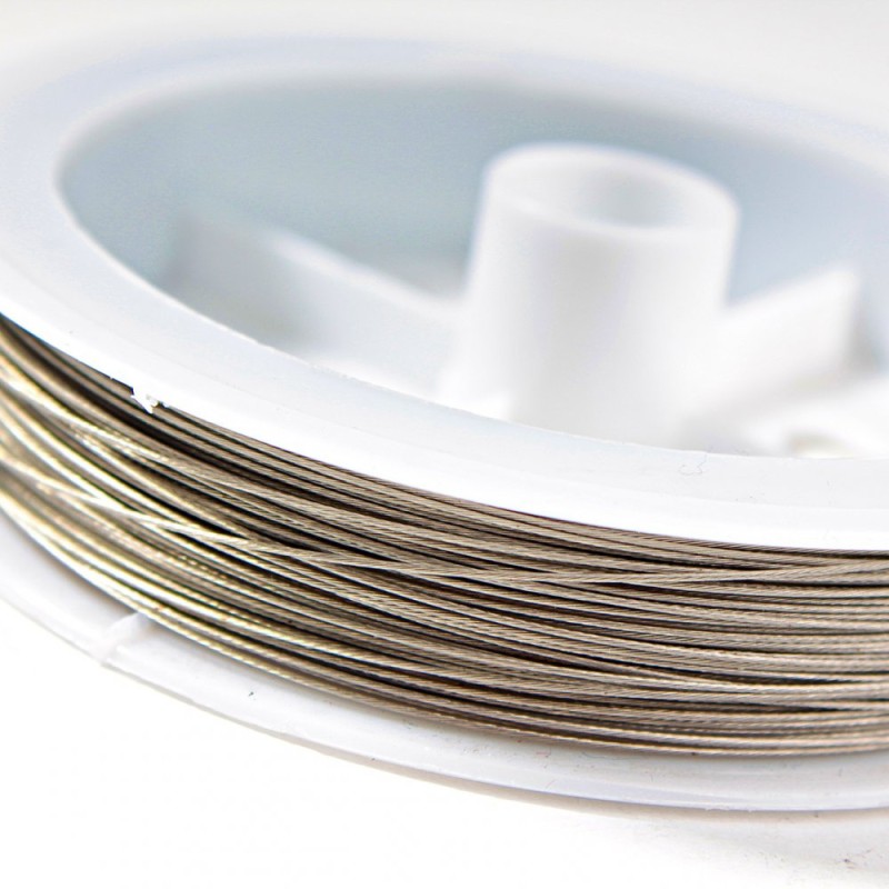 Silver-colored metal wire, 50 m spool (+/-), diameter 0.45 mm
