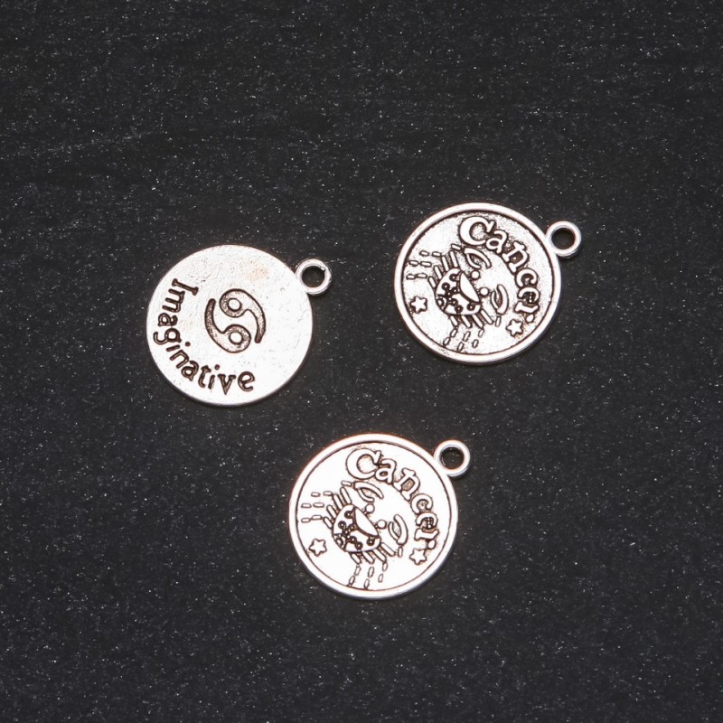 Pendant Zodiac Cancer, 17 mm diameter, packaging 20 g ± 15 pcs