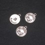 Pendant Finding Zodiac Capricorn, 17mm diameter, packaging 20 g ± 12 pcs