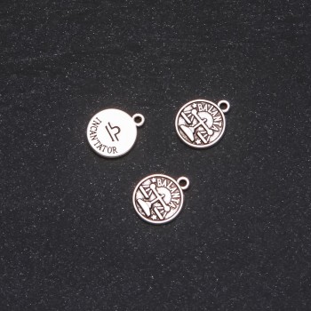 Pendant Findings Zodiac Libra, 12 mm diameter, packaging 20 g +/- 19 pcs