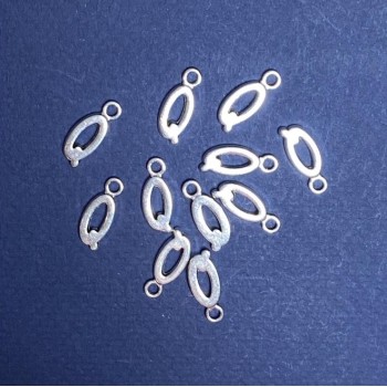 Sale! Pendant finding Letter 'Q' 17x7mm, packaging 20 g (+/- 24 pcs)