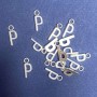 Discount! Pendant hardware Letter 'P' 17x7 mm packaging 20 g (+- 30 pcs)