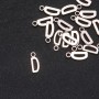 Pendant finding Letter 'D' 17x7mm, packaging 20 g (+/- 25 pcs)