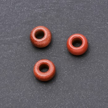 Pandora bead made of natural aventurine 'Golden Sand' 14x9mm, hole diameter 4.5mm