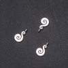 Swirl Pendant Findings 18x10mm, packaging 20g ±15 pcs
