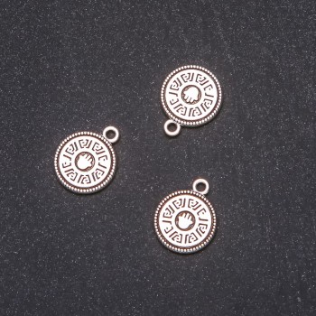 Palm Coin Pendant Findings 15x18mm, packaging 20 g, +/- 9 pcs