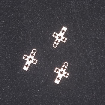 Cross pendant findings 17x10 mm, packaging 20 g ± 45 pcs