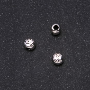 Pandora YinYang Bead Findings 10x8mm, hole 4mm, packaging 20 g +/- 10 pcs