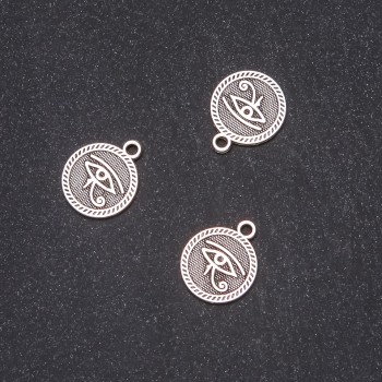 Pendant Findings Egyptian Eye 18x15mm packaging 20g ±13 pcs