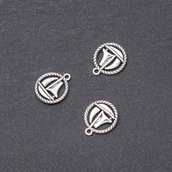 Boat Pendant 15x18mm, packaging 20 g +/- 14 pcs