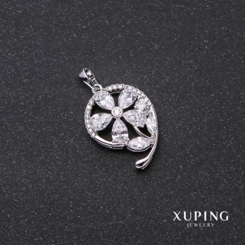 Sale! Xuping Flower Pendant 29x24x17mm Rhodium