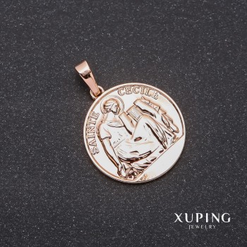Pendant Xuping 'Saint Cecile' 25×35 mm, 18k gold plating