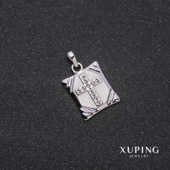 Discount! Xuping Cross Pendant 13x15x23 mm Rhodium