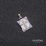 Discount! Xuping Cross Pendant 13x15x23 mm Rhodium