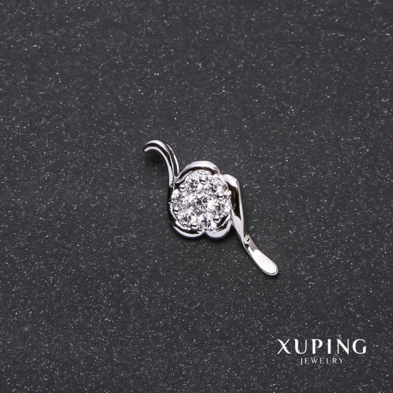 Sale! Xuping Pendant Swirl 10x24mm Rhodium