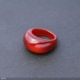Ring with natural carnelian, height 6.5-15 mm, width 4-8 mm, diameter 19 mm
