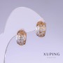 Discount! Xuping Earrings, 15mm length, 6mm thickness, rhodium, 18k gold plating