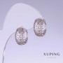 Discount! Xuping Earrings, 16 mm length, 7 mm thickness, rhodium-plated