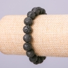 Lava Stone Bracelet, Ball Bead, 12mm diameter, 18cm length on elastic