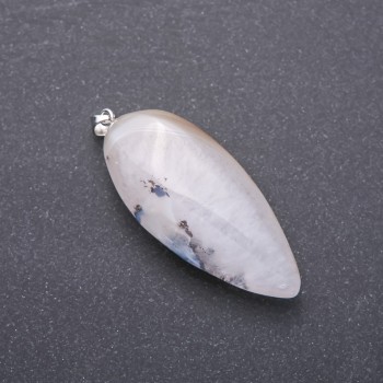 Natural Agate Pendant 50 x 20 mm (±) with natural imperfections