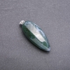 Pendant with Moss Agate, natural stone, 50×20 mm (±) with natural imperfections