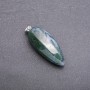 Pendant with Moss Agate, natural stone, 50×20 mm (±) with natural imperfections