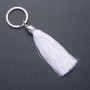 Women's keychain Brush white, length 10 cm