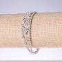 White crystal bracelet, width 15mm, length 19cm 'silver'