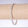 Two-row crystal bracelet 'Chameleon', width 5mm, length 19cm 'Silver'