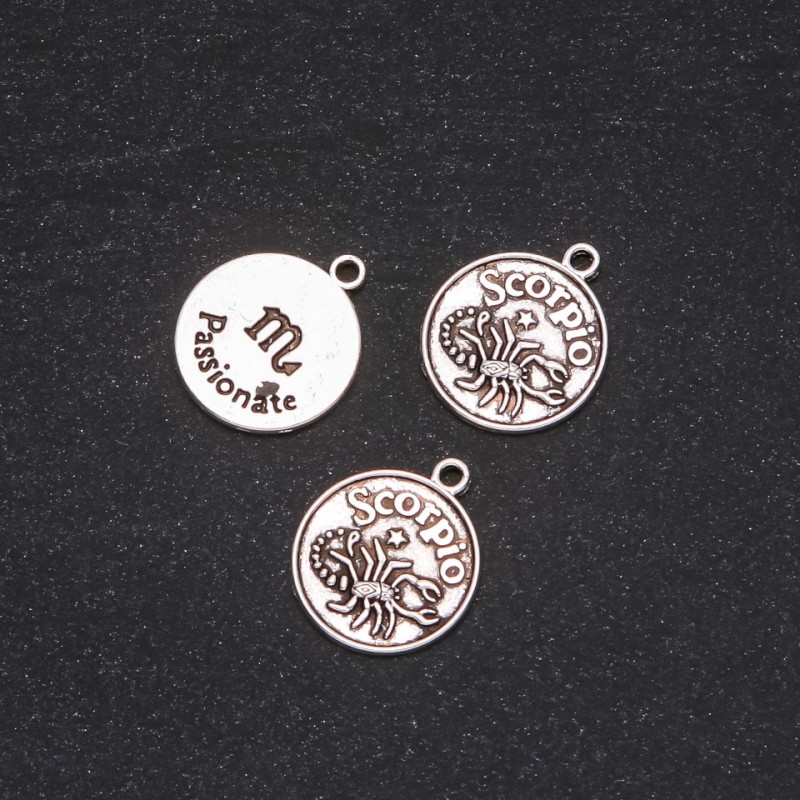 Pendant fittings Zodiac Scorpio, 17 mm diameter, packaging 20 g +/- 11 pcs