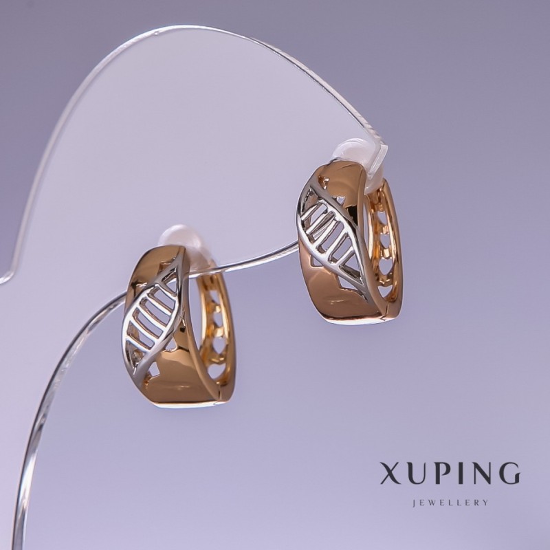 Discount! Xuping earrings 16x7mm '18k gold plating, rhodium'