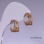 Discount! Xuping earrings 16x7mm '18k gold plating, rhodium'