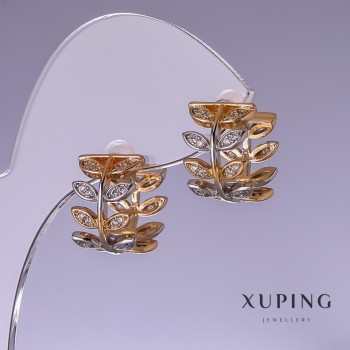 Discount! Xuping Earrings 15x10mm '18k Gold Plating, Rhodium'