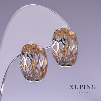 Xuping Earrings 20x8mm "18k Gold, Rhodium"