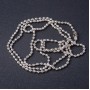 Price per pack / 10 pcs. Token chain jewelry, silver-colored metal, length 50 cm, diameter 2.5 mm