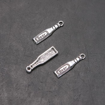Discount! Beer Bottle Pendant Hardware, 6mm diameter, L3mm length, diameter 1.8mm, packaging 20 g, 26 pcs (+-)