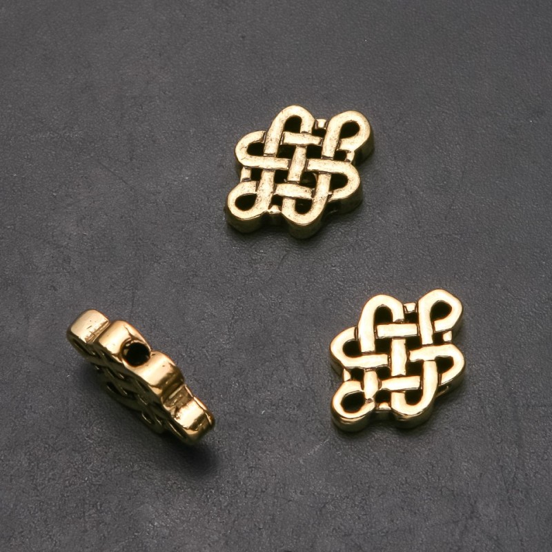 Flourish insert findings, diameter 15x22mm in-, diameter 3mm packaging 20g 4pcs (+ -)