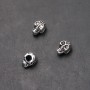 Pandora Skull Findings, 8 mm inner diameter, 4.5 mm diameter, 12 mm length, packaging 20 g, 9 pcs. (±)