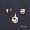 Discount! Xuping earrings and pendant, 13x15 mm and 12 mm, 18k gold plating