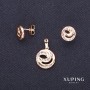 Discount! Xuping earrings and pendant, 13x15 mm and 12 mm, 18k gold plating